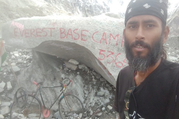 Tripura-Bappa-cyclist-Everest-base-camp