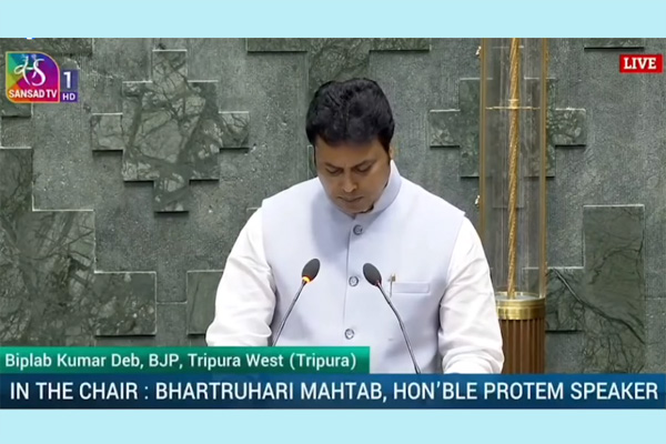 Tripura-MP-Biplab-kumar-Deb-takes-oath