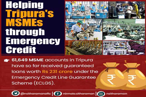 tripura news emergency credit scheme helps msmes to combat covid crisis