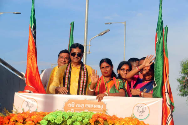 Tripura BJP celebrates by-poll victory: CM leads Thanksgiving and Vijay Rally