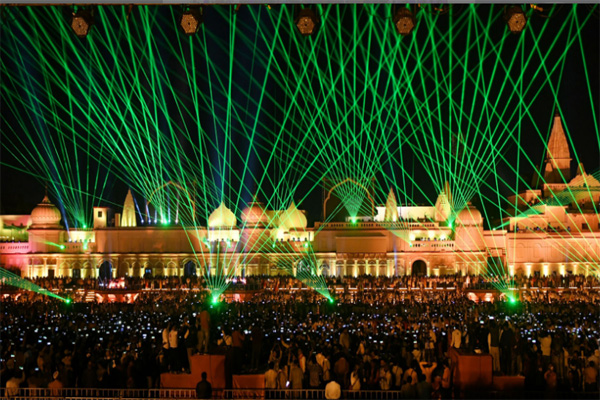 ayodhya lights up on 6th deepotsav with pm modi