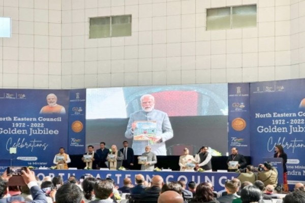 pm modi attends golden jubilee celebrations of the north east council in shillong