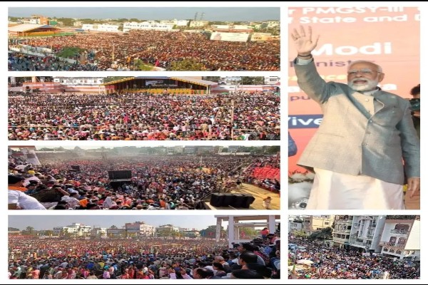 record breaking attendance in pm modis rally in agartala