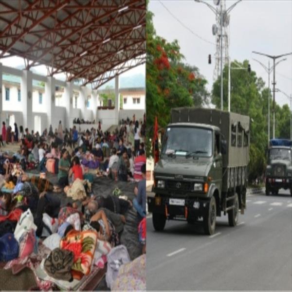 army continues flag marches in violence-hit manipur districts govt issues shoot at sight order