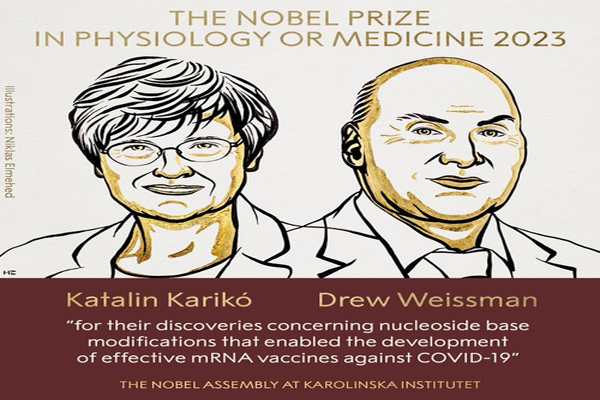 nobel prize awarded to scientists for groundbreaking mrna vax for covid-19