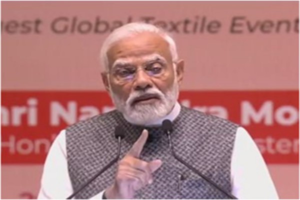 from farm to global pm modi unveils 5f vision at bharat tex 2024 aims for textile sector transformation