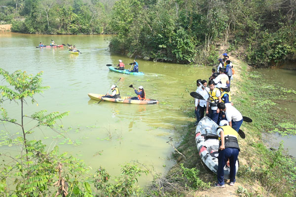 northeast youth festival in tripura participants join in trekking kayaking activities