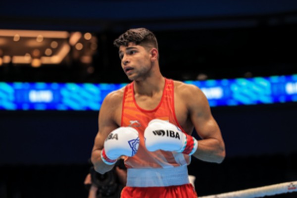 india boxer nishant dev secures convincing victory eyes paris olympics berth