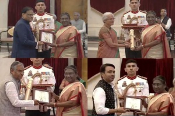 president murmu honours karpoori thakur narasimha rao charan singh and m- s- swaminathan at rashtrapati bhavan