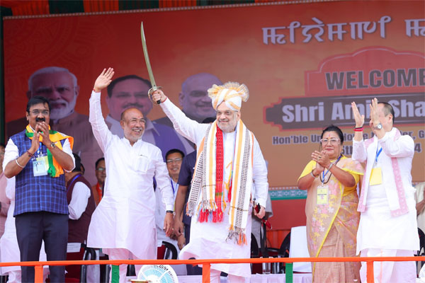 amit shahs rally in manipur promises peace development and unity