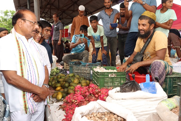 tripura governor visits srinagar border haat in sabroom palatana power project