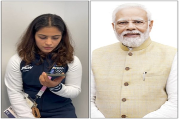 pm modis call to bhaker youve made india proud with bronze medal