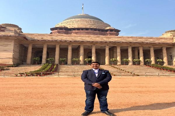 tripura youth icon abhinaba leads a team during exclusive visit to presidents house