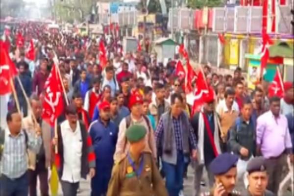 democracy under attack cpim in tripura accuses bjp of suppressing opposition