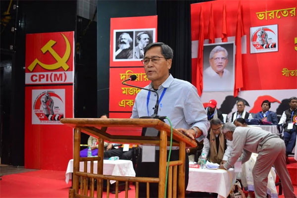 jitendra chaudhury re-elected as cpi-m tripura state secretary at 24th conference