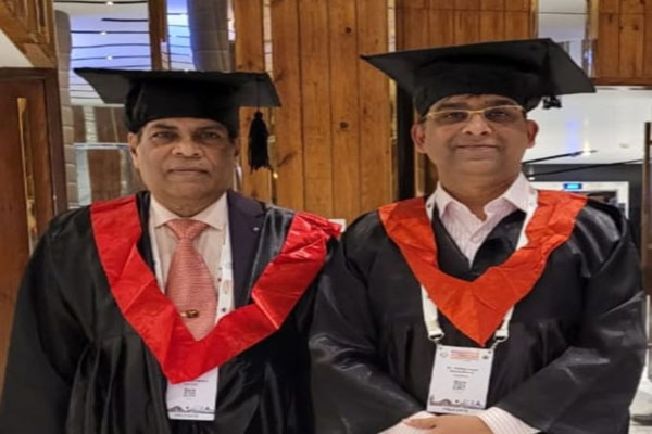 world congress of diabetes dr- swapan sarkar and dr- dp chakraborty receive prestigious diabetes fellowship