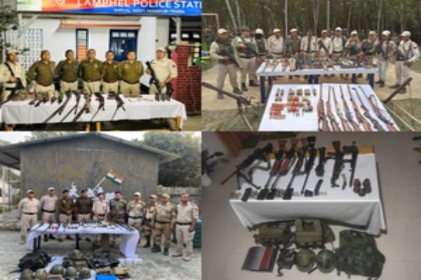 manipur crackdown 62 more firearms deposited over 690 surrendered in 10 days