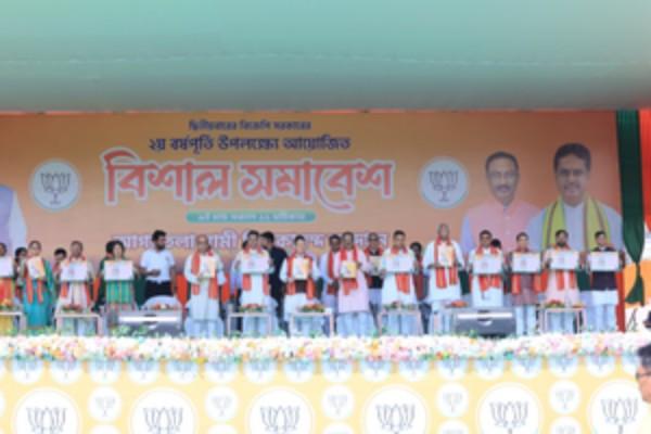 anti-incumbency is an issue of the past now jp nadda hails pm modis leadership in tripura rally