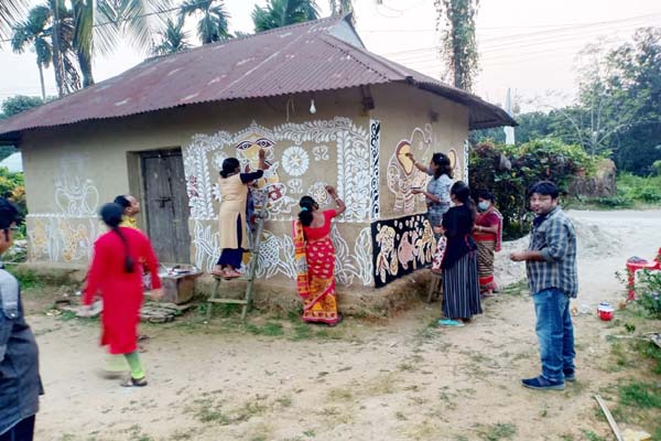 reviving rural arts in tripura sanskar bharati holding 10-day workshop