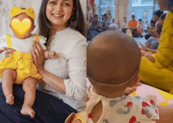 Drashti Dhami and her baby girl perform kirtan in the Iskon temple