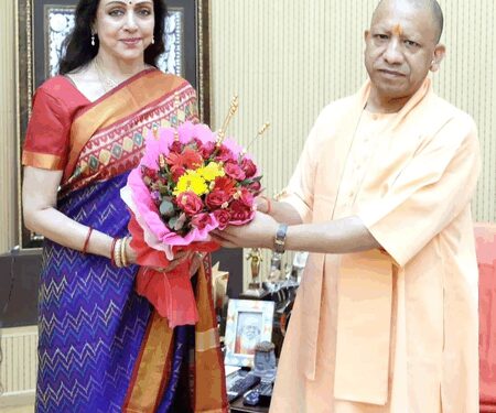 Hema Malini meets UP CM Yogi Adityanath
