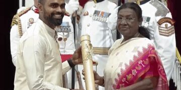Hockey India congratulate PR Sreejesh on receiving the prestigious Padma Bhushan