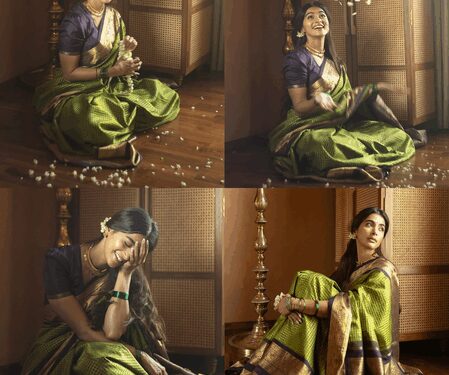 Pooja Hegde poses in a 70-year-old saree from her vintage closet