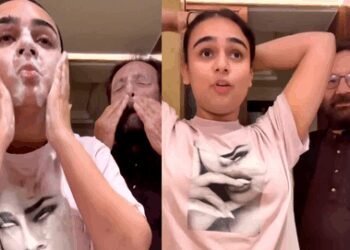 Shekhar Kapur gets a sunscreen lesson from his daughter Kaveri