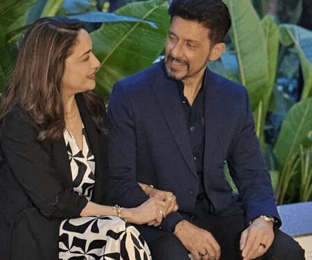 Dr Shriram Nene gazes lovingly into Madhuri Dixit’s eyes on her birthday