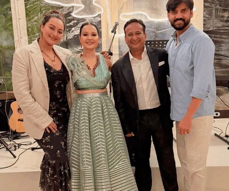 Sonakshi Sinha & Zaheer Iqbal reunite with old friends during their Maldives getaway