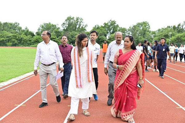 Union MoS Raksha Khadse Visits SAI STC Agartala.