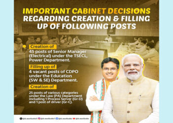 Tripura Cabinet Approves Key Job Creation Initiatives for Welfare, Boosting Employment