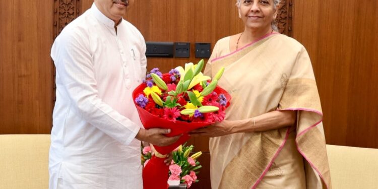 Dr Manik Saha meets Sitharaman, seeks funds to narrow DA gap