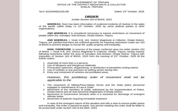 Violence erupts in Kamalpur during Bandh