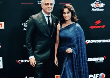 Ajith Kumar presented 'Gentleman Driver of the Year Award' in Venice; Shalini says honoured to stand beside him