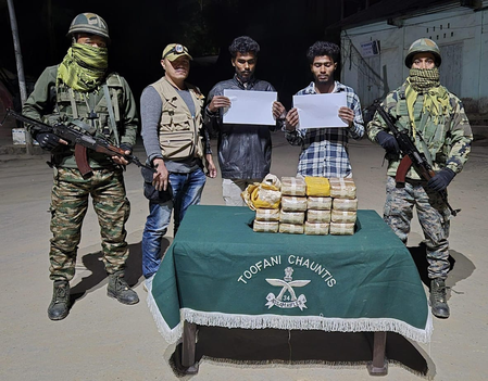 Banned drugs worth Rs 45 crore smuggled from Myanmar seized in Mizoram; two held