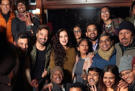 Dia Mirza wraps up her upcoming love story with Rahul Bhat, shares celebration pics