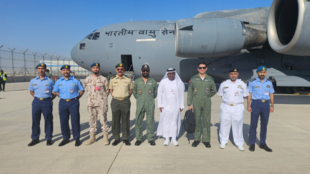 IAF contingent lands in Dubai as Suryakirans, Tejas join Dubai Airshow 2025