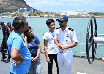 INS Savitri welcomes visitors onboard in Mauritius, highlights Indian Navy’s strength, heritage