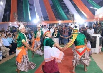 Manipuri Dance Puthiba Devta Bari building in Agartala