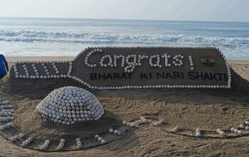 Sudarsan Pattnaik's special sand sculpture celebrates maiden win of Indian women’s cricket team