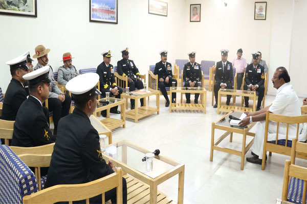 officers paid a courtesy visit to Tripura Governor Indrasena Reddy Nallu