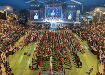 Bonfire Marks End of Nagaland Hornbill Festival 2025