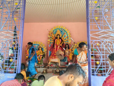 Basanti Puja 2026: Rhythmic Dhaks and Devotion Resonate in Kalyanpur