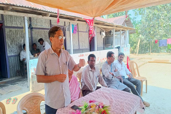 CPIM Tripura State Secretary Jitendra Chaudhury in an outreach program. (File Pix)