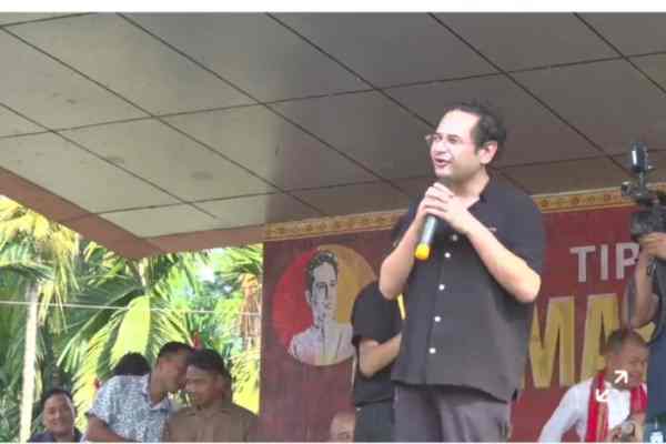 TMP Chief Pradyot Kishore reiterated his Greater Tipraland Demand in a recent public meeting.
