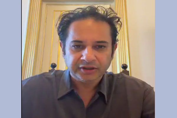 Tipra Motha Party leader Pradyot Kishore Debbarma addressing supporters via a video message regarding election peace in Tripura.