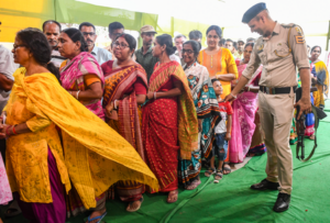 West Bengal Election Exit Polls 2026: Voters standing in a long queues in West Bengal  . 