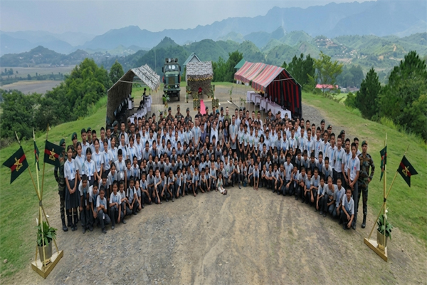 Assam Rifles outreach initiatives in Manipur (AI enhanced image)