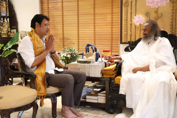 Biplab Kumar Deb Delivered a speech at an Art of Living of Gurudev Sri Sri Ravi Shankar in Bengaluru on Tuesday